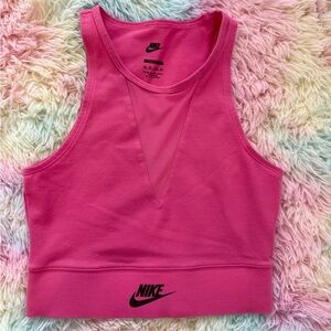Nike Pink Sleeveless Fitted Crop Tank Top
